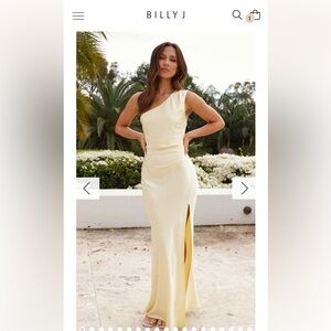 Billy J Victoria One-Shoulder Maxi Dress - 8, Yellow